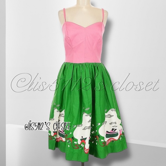 Pinup Couture x Disney Dress Shop Mary Blair Bon Voyage Audrey Tugboat Dress M - Picture 3 of 16